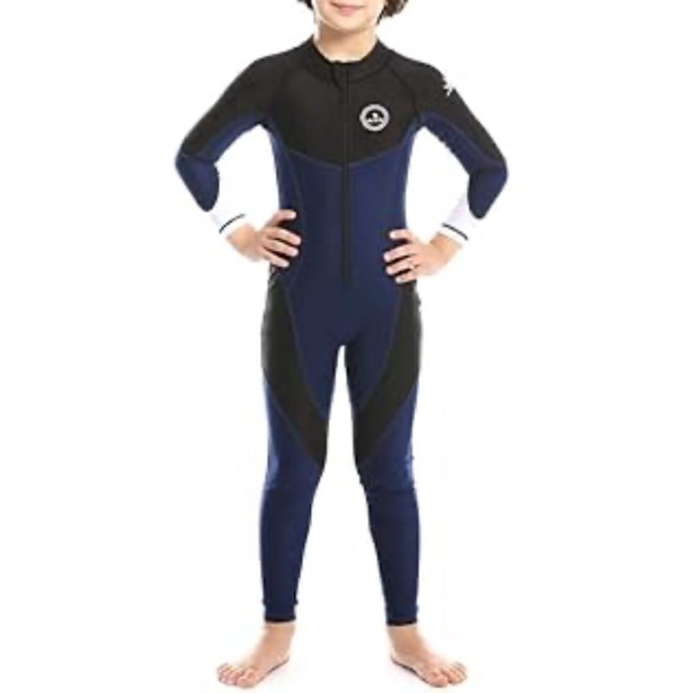 Kids Unisex Full Body Swimsuit Rashguard Zip Front Size S NEW